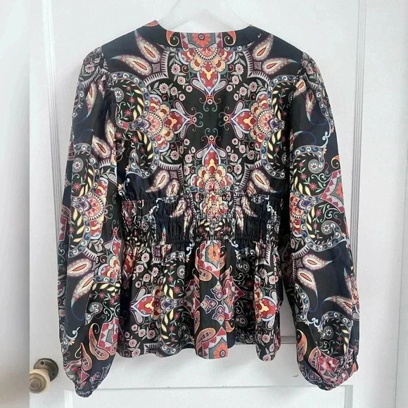 Cara Cara Emmery Boho Floral Poplin Top Size S LIKE NEW - Picture 6 of 6